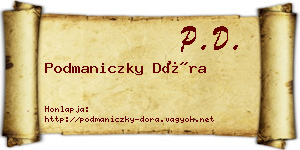Podmaniczky Dóra névjegykártya